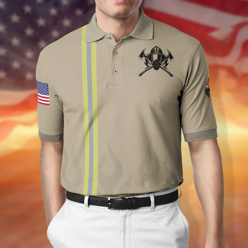 Personalized Firefighter Polo Shirt - Image 3