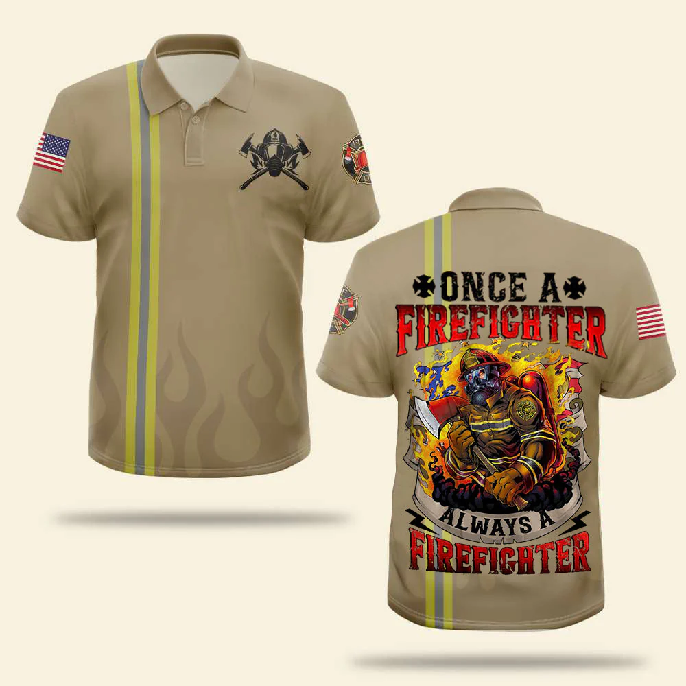 Personalized Firefighter Polo Shirt - Image 4