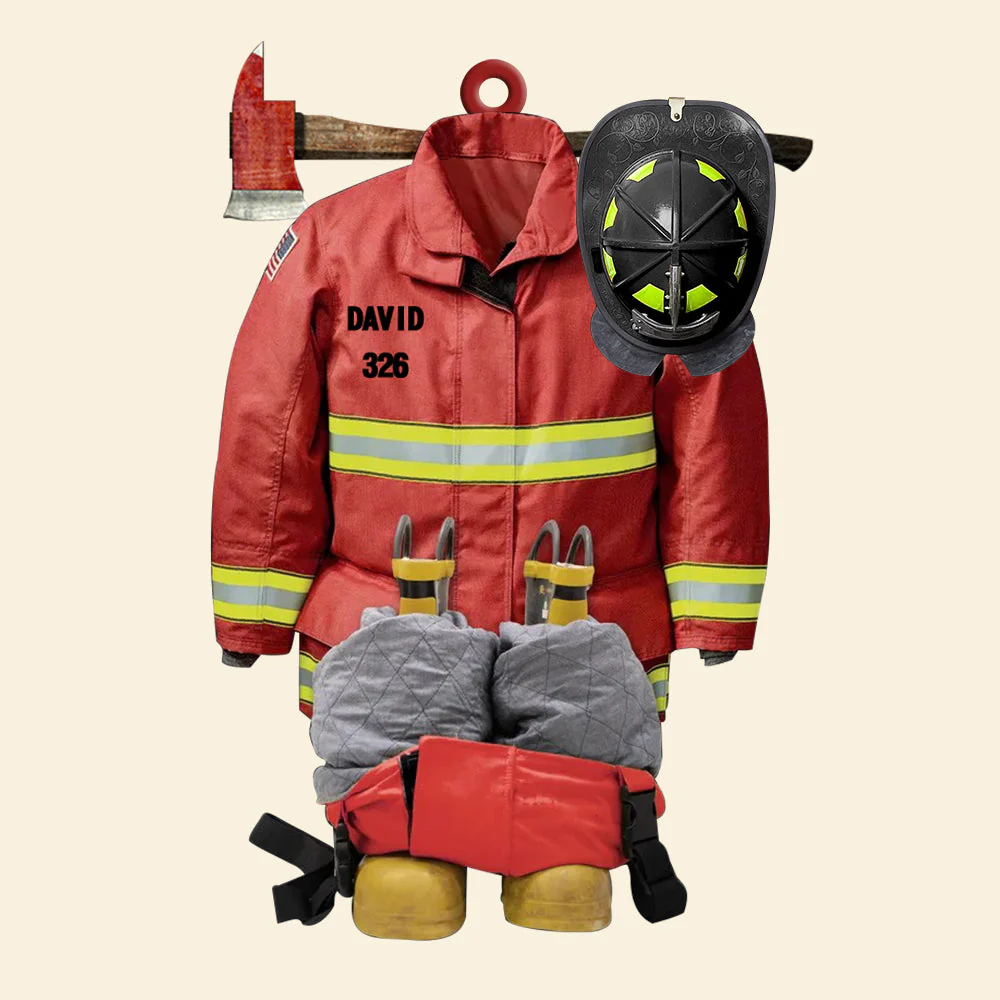 Personalized Firefighter Uniform Keychain-Once A Firefighter/Always A Firefighter - Image 5