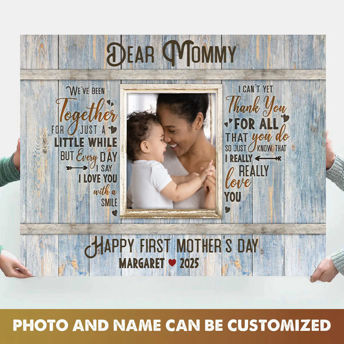 Personalized First Time Mother’s Day Canvas Print Gift For Mother's First Mother’s Day - Image 2