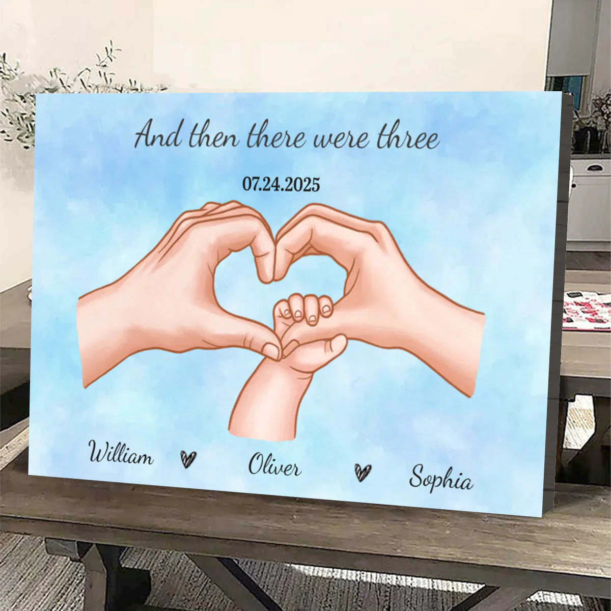 Personalized First-Time Parents Canvas: A Tribute to Love, Celebrating a Special Moment - Image 3