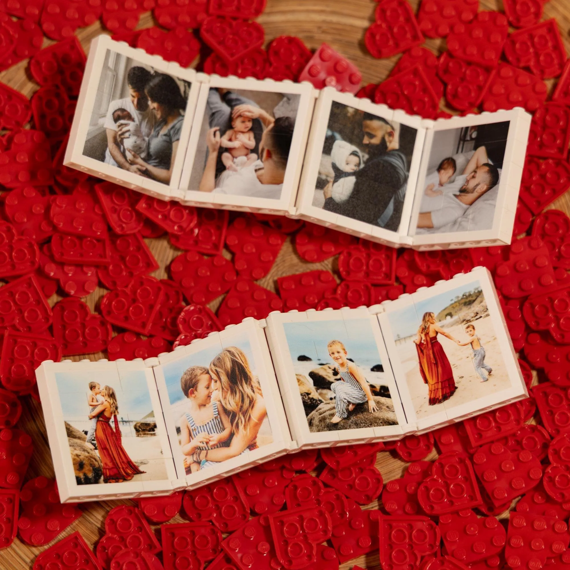 Personalized Foldable Dad & Me Brick Photo Frame Gift, Mini Photo Album - Image 5