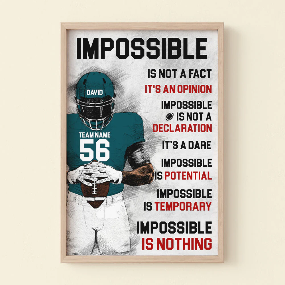 Personalized Football Canvas Print, Gift For Football Lovers - Image 4