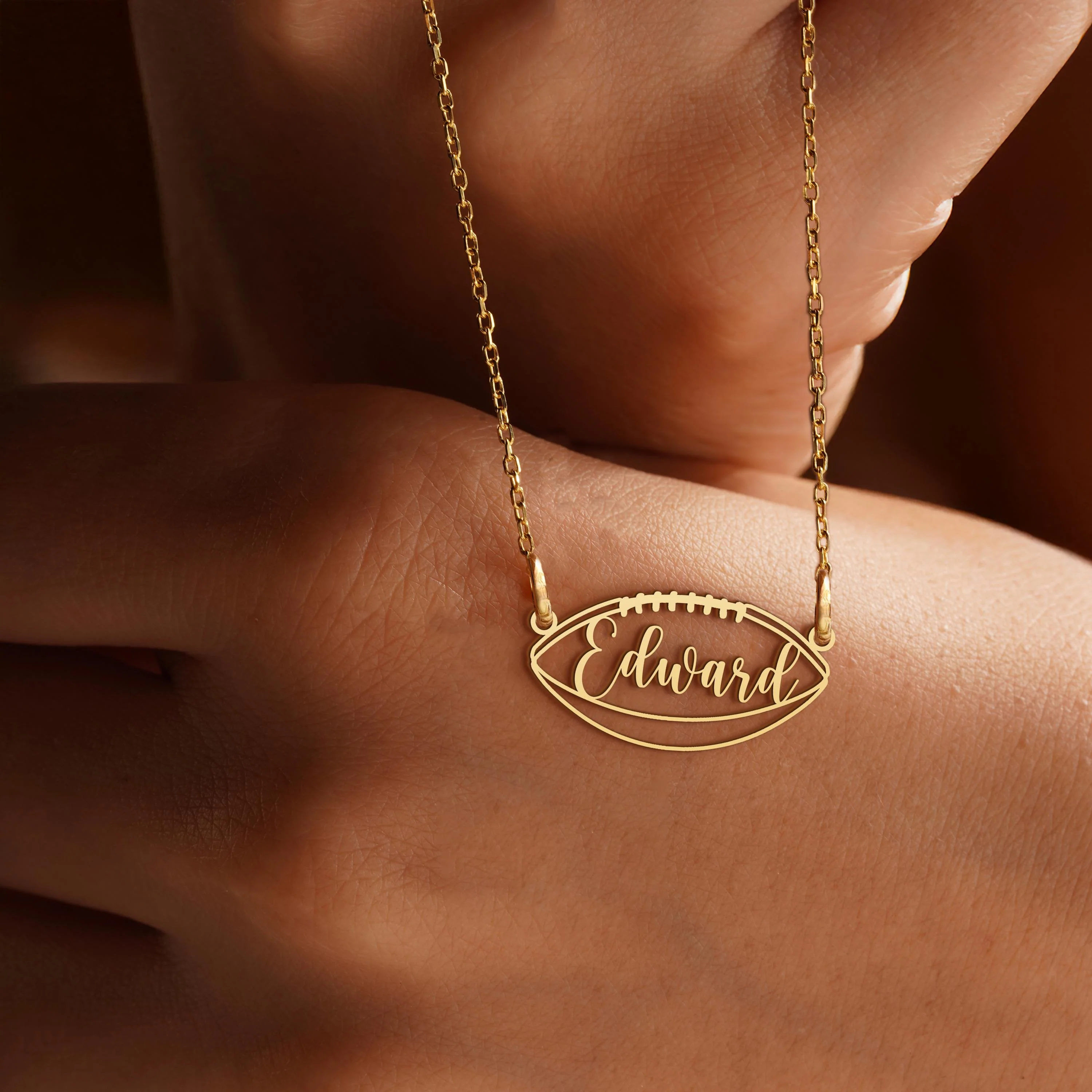 Personalized Football Name Necklace Unique Gift for Football Fans, Sports Jewelry - Image 9
