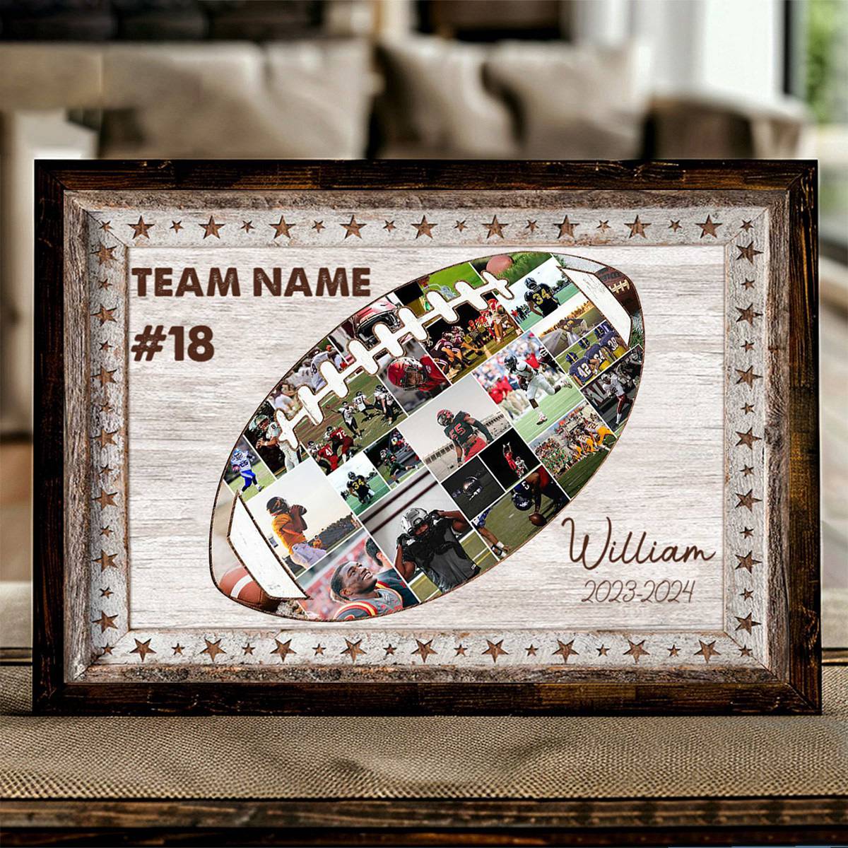 Personalized Football Photo Collage, American Football Gift,team Photo Collage - Image 3