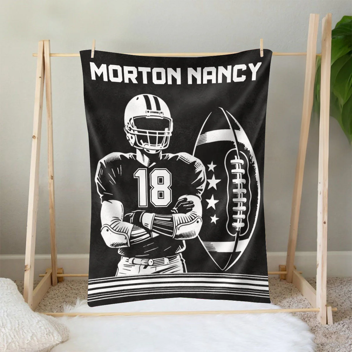 Personalized Football Player Blanket Gifts for Football Lovers, Coaches,Fans, Men - Image 5