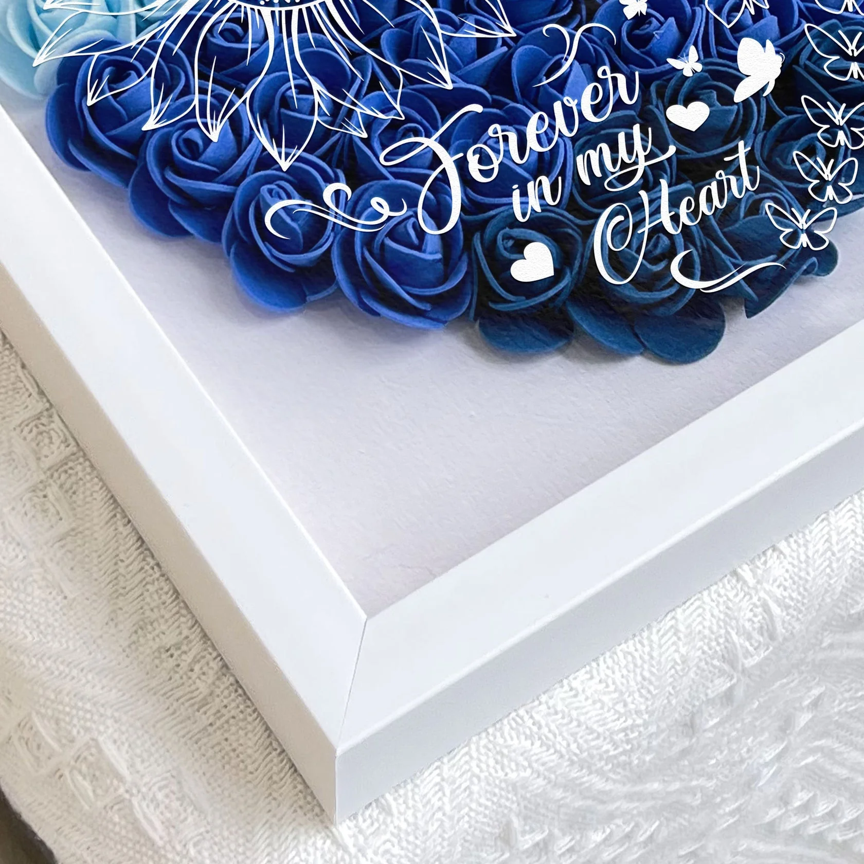 Personalized Forever In My Heart Flower Shadow Box - Image 4