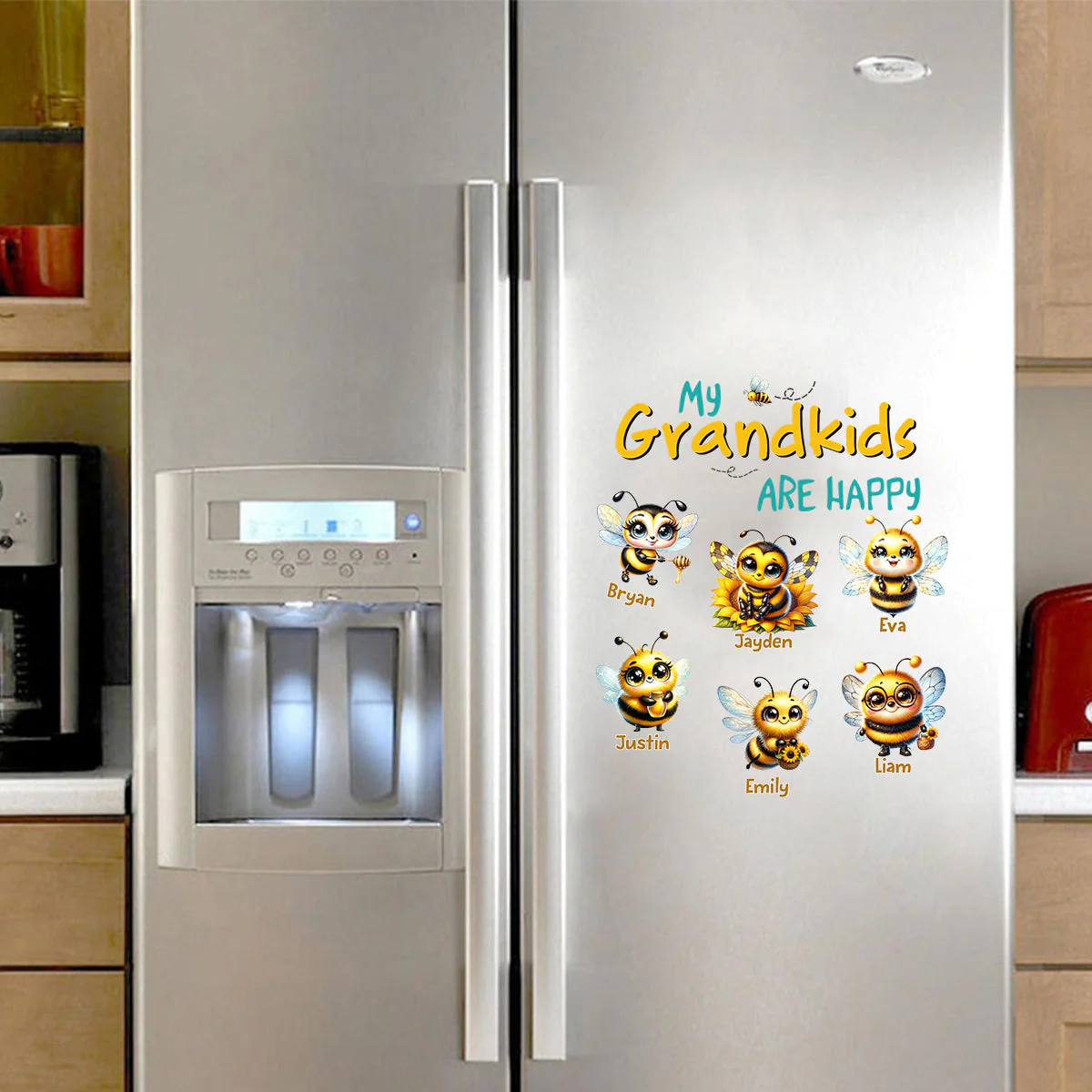 Personalized Fridge Decal/Sticker - My Bees Happy Flying - Image 6