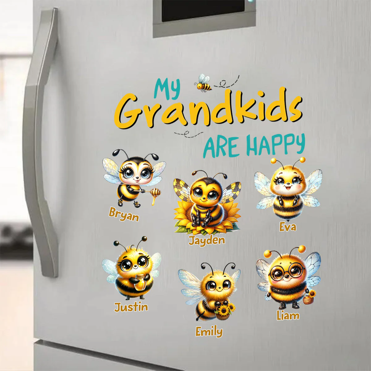 Personalized Fridge Decal/Sticker - My Bees Happy Flying - Image 9