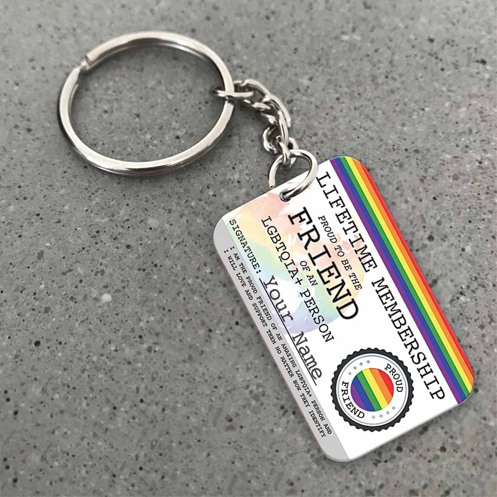 Friend Lifetime Membership - Personalized Friendship Keychain (Printed On Both Sides) - Image 3