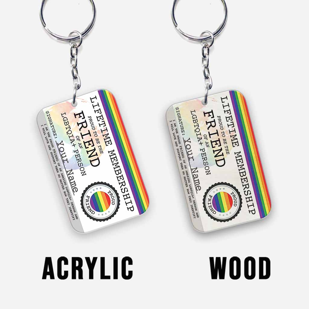 Friend Lifetime Membership - Personalized Friendship Keychain (Printed On Both Sides) - Image 4