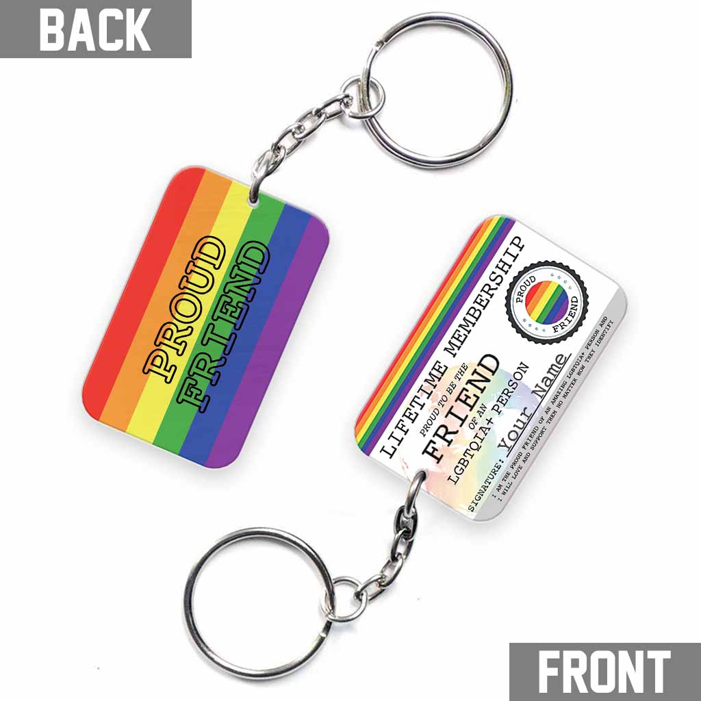 Friend Lifetime Membership - Personalized Friendship Keychain (Printed On Both Sides) - Image 5