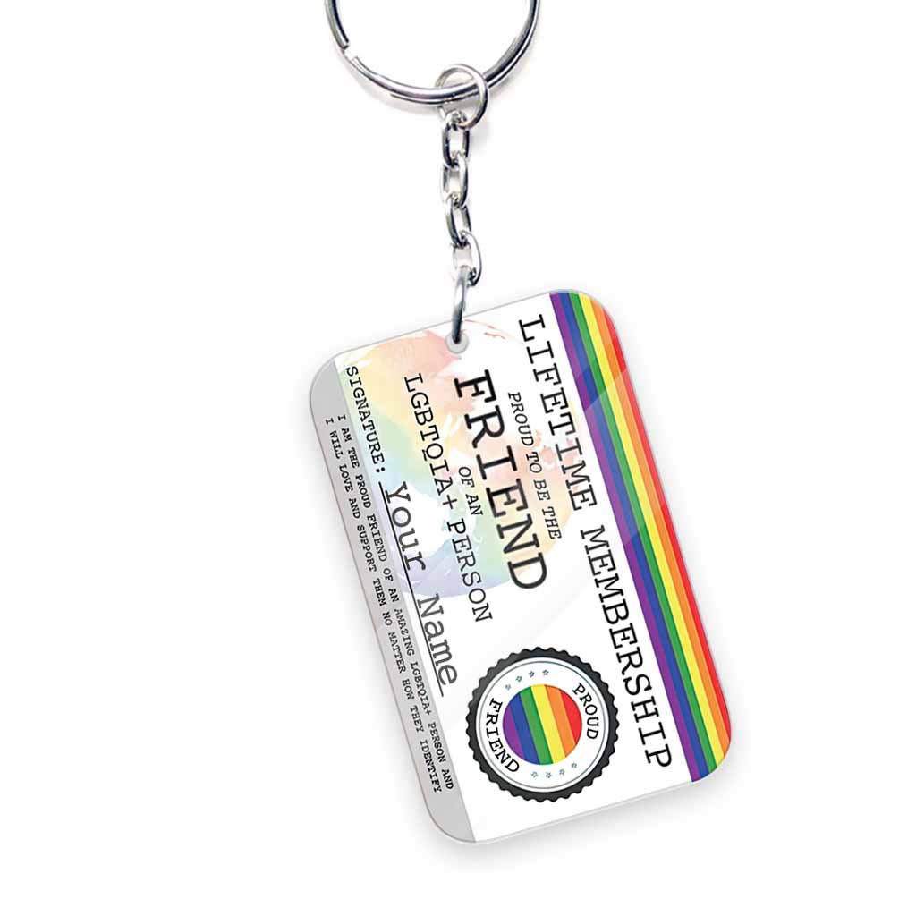 Friend Lifetime Membership - Personalized Friendship Keychain (Printed On Both Sides) - Image 6