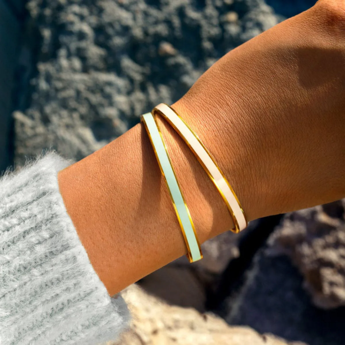 Personalized Friendship Quotes Color Bangle - You Are The Sister I Got To Choose - Image 10