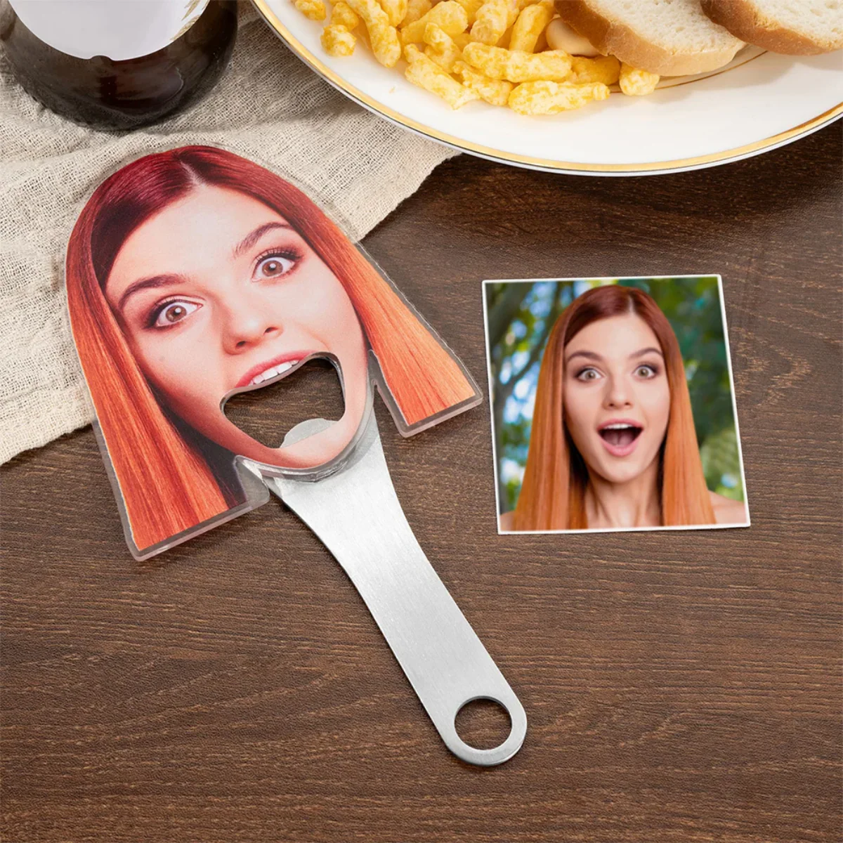 Personalized Funny Avatar Face Photo Bottle Opener - Image 2