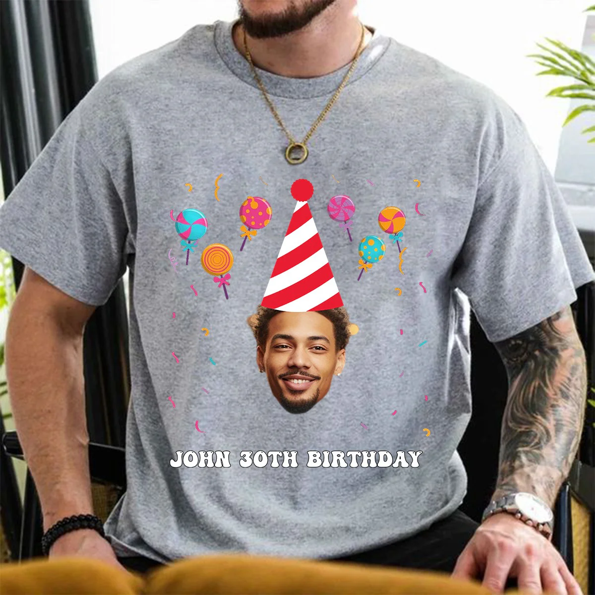 Personalized Funny Custom Face Party T-Shirt - Image 3