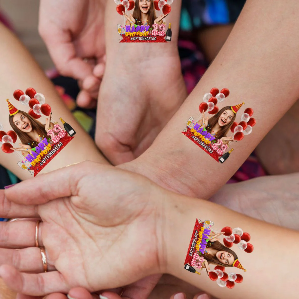Personalized Funny Temporary Tattoo Fake Tattoo Party Decorations - Image 2