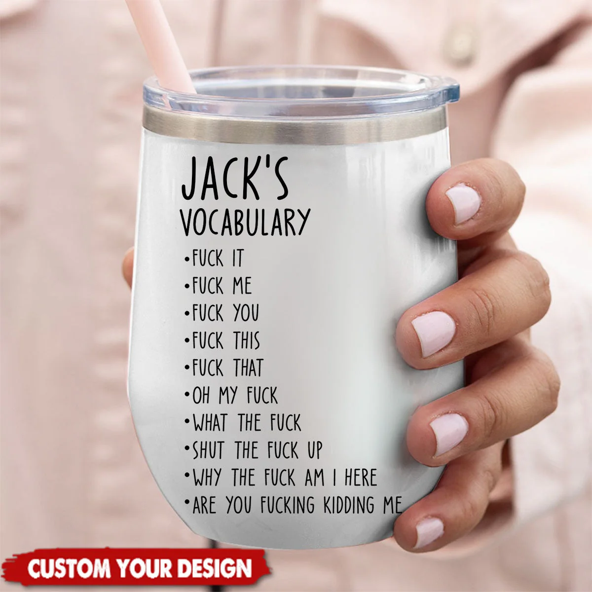 Personalized Funny Wine Tumble - Custom Job Title - Fun Gifts For Coworker, Friends, Boss, Nurse - Image 3