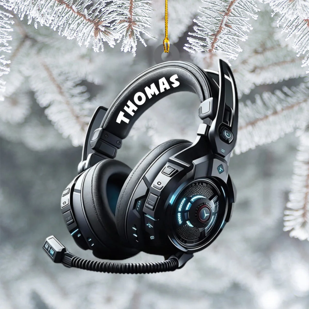 Personalized Gaming Head Phones Christmas Ornament, Gift For Gamer, Video Game Ornament, Christmas Gift For Him - Image 5