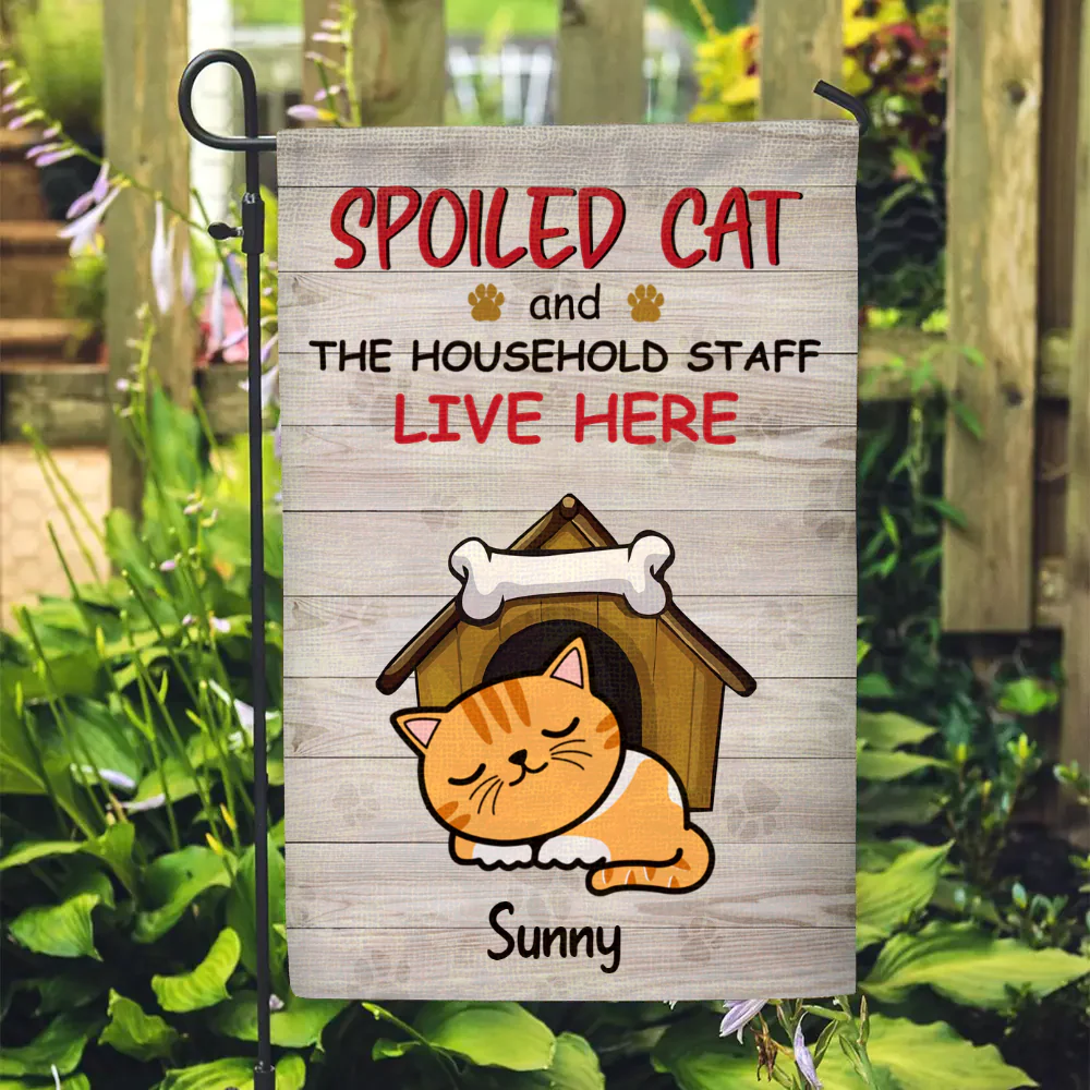 Personalized Garden Flag for Pet Lovers-Spoiled Pets and Household Staff-Choose up to 7 Dogs/Cats/Rabbits/Animal - Image 3
