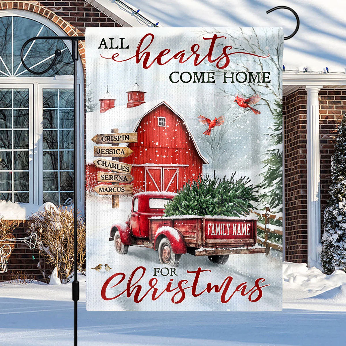 Personalized Garden Flag Holiday Decoration - Christmas Gift For All Hearts Back Home - Image 2