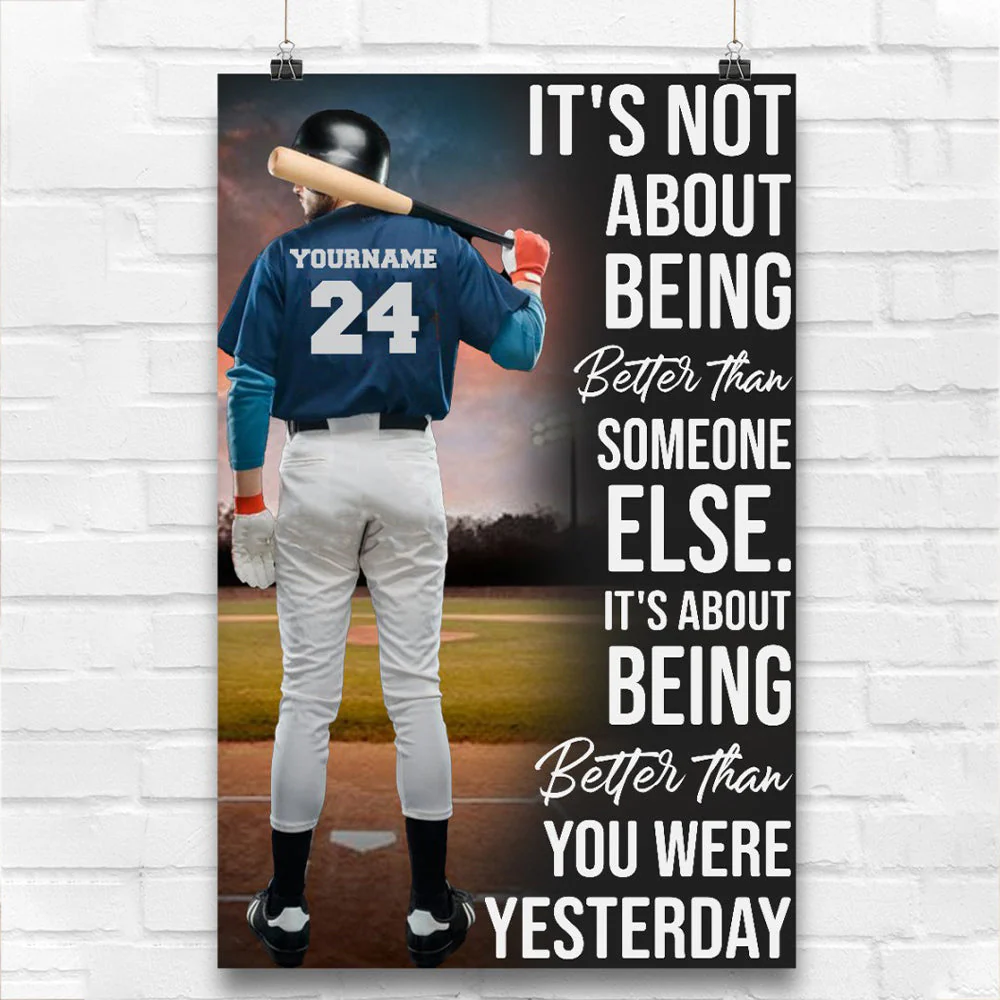 Personalized Gift for Baseball Lovers Poster-Baseball Better Than You Were - Image 3
