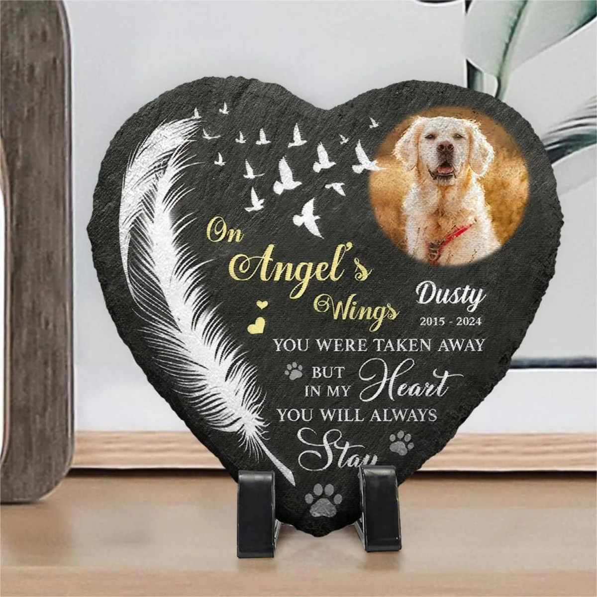 Personalized Gift For Beloved Dog Custom Photo Pet Memorial Stone - Image 2