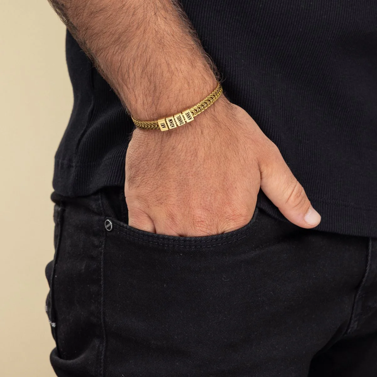 Personalized Gift for Dad Bracelet with Kids Name Beads - Image 7