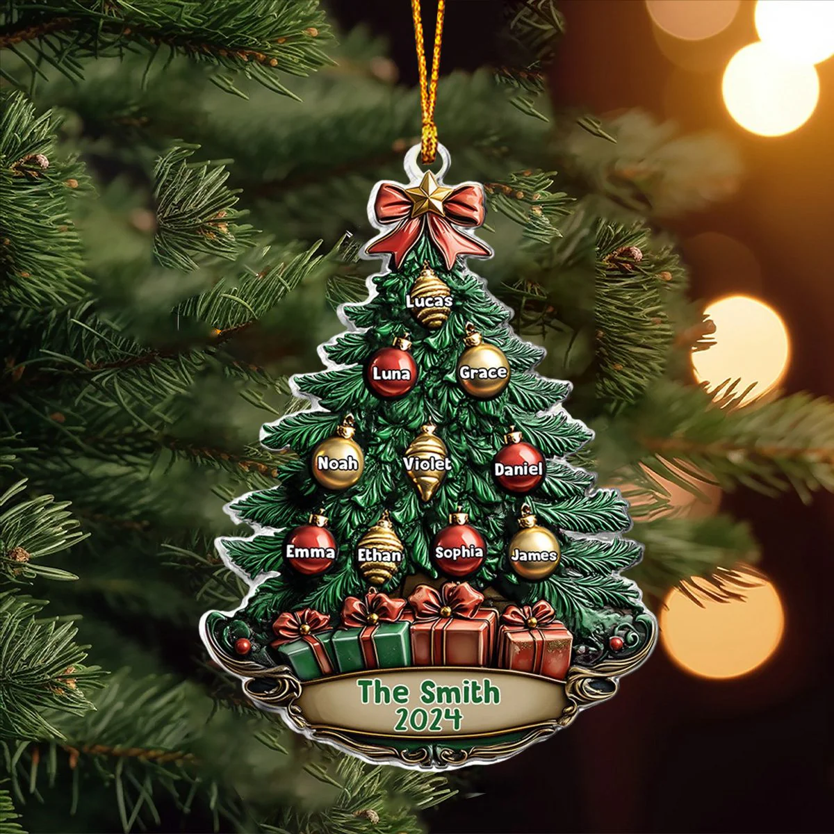 Personalized Gift for Family Christmas Tree Ornament - Image 4