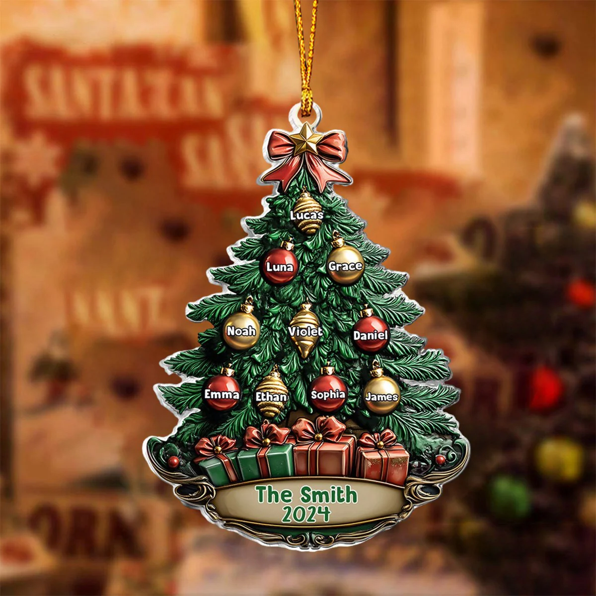 Personalized Gift for Family Christmas Tree Ornament - Image 5