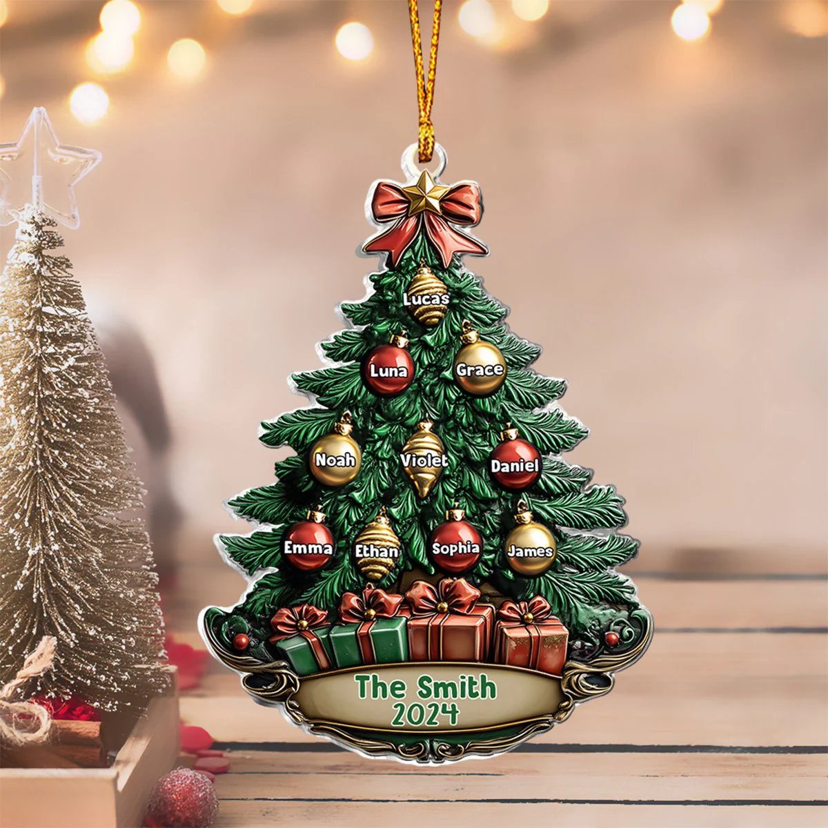 Personalized Gift for Family Christmas Tree Ornament - Image 6
