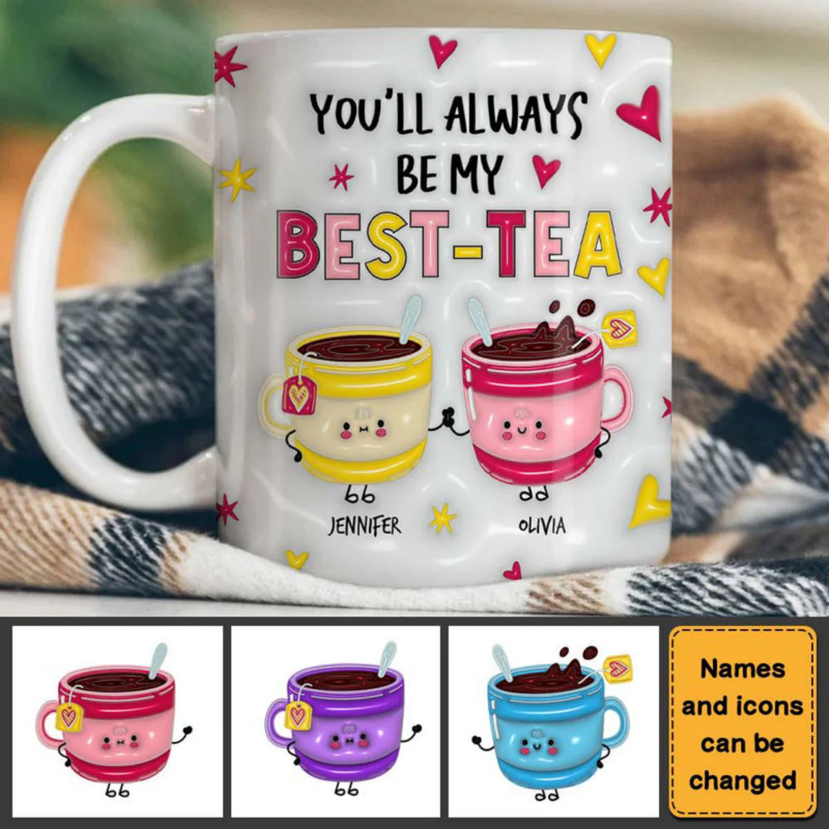 Personalized Gift For Friend You'll Always Be My Best-Tea Mug - Image 5