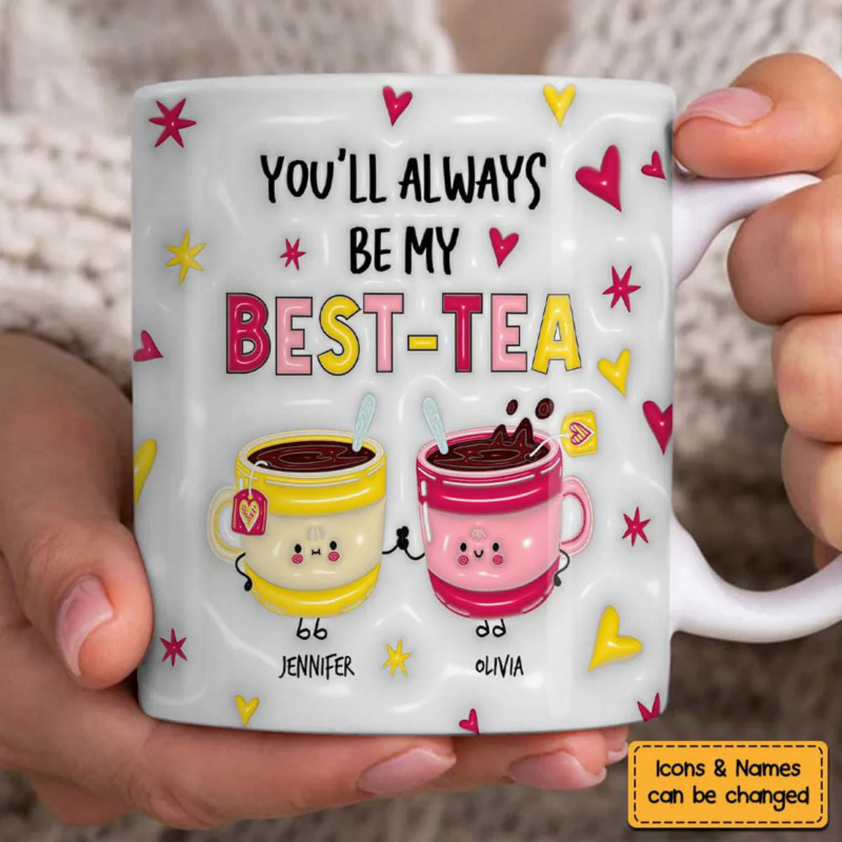 Personalized Gift For Friend You'll Always Be My Best-Tea Mug - Image 6