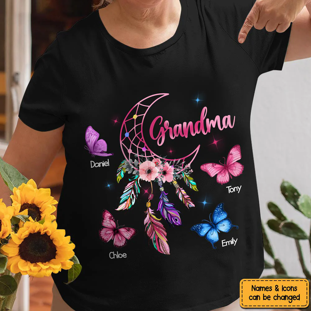 Personalized Gift for Grandma Dreamcatcher T-Shirt - Image 2
