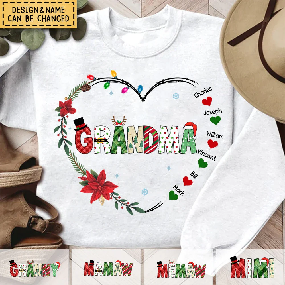 Personalized Gift For Grandma Est Christmas Sweatshirt - Image 2