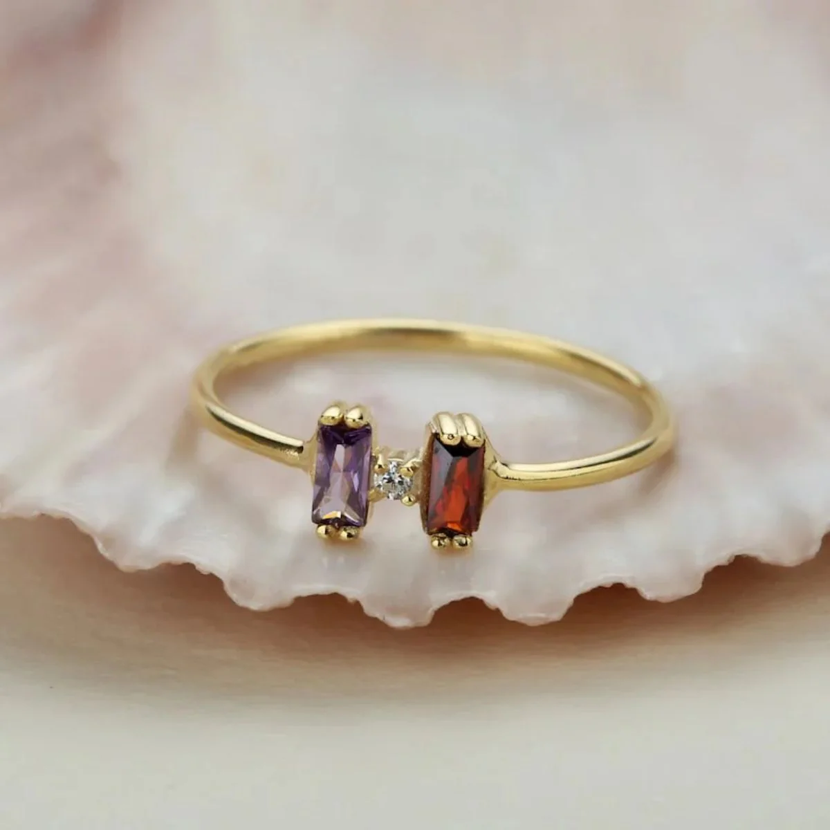 Personalized Gift For Grandma Mom Family Birthstone Ring - Image 8