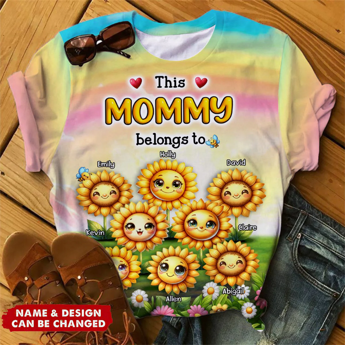 Personalized Gift For Grandma This Sunflowers Belongs To T-shirt - Image 4