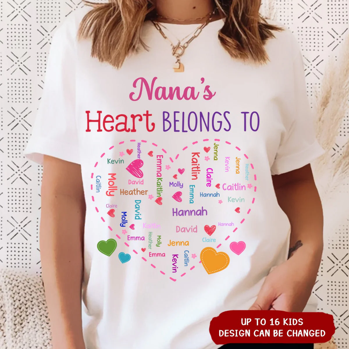 Personalized Gift For Grandma Heart Belongs To Pure Cotton T-Shirt - Image 2