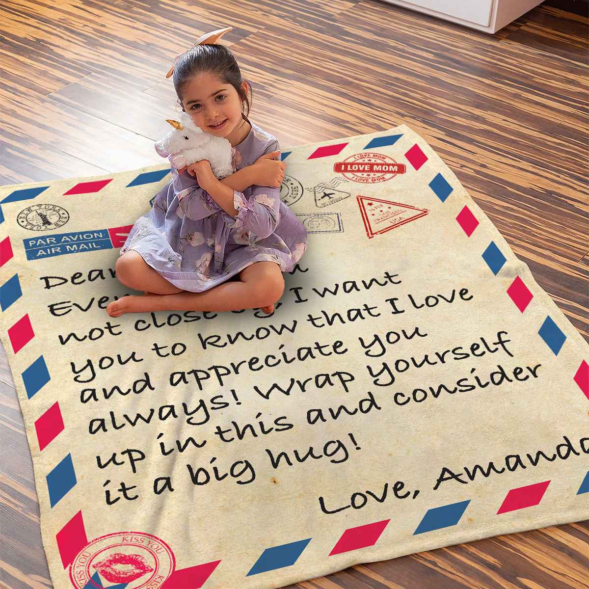 Personalized Gift for Mom Letter Blanket - Image 5