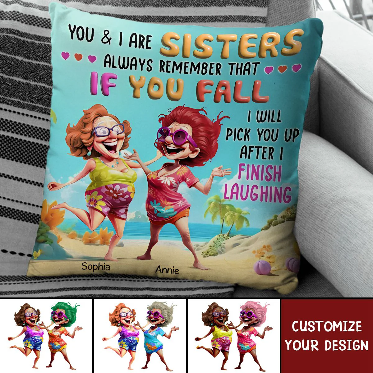 Personalized Gift For Old Friends Sisters Pillow - Image 3