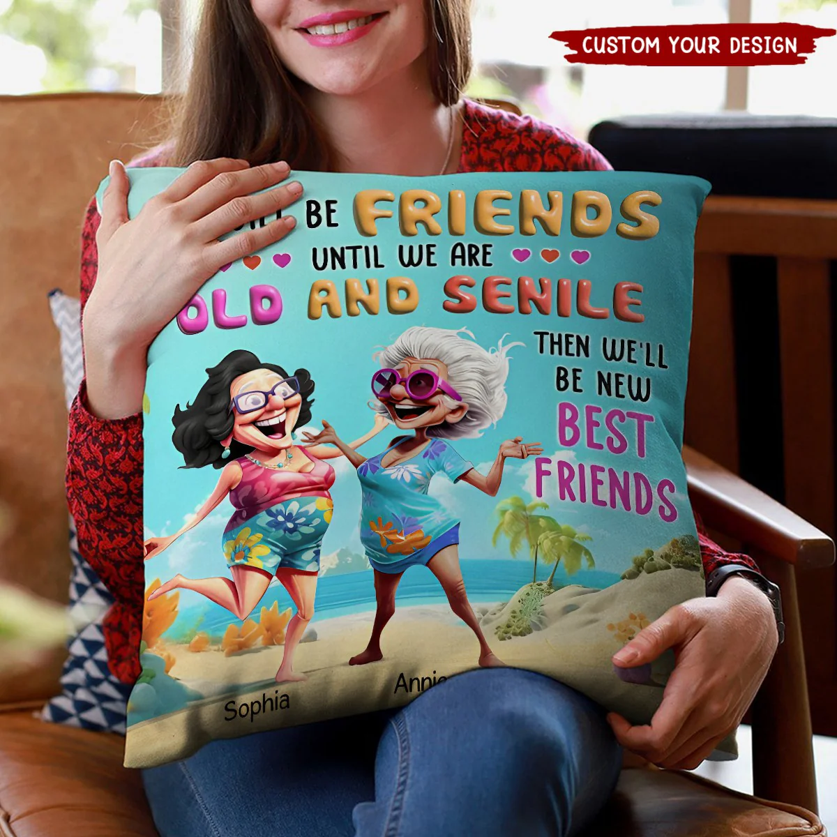 Personalized Gift For Old Friends Sisters Pillow - Image 4