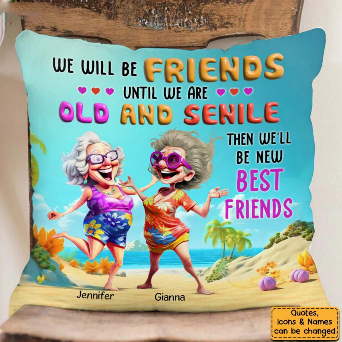 Personalized Gift For Old Friends Sisters Pillow - Image 5