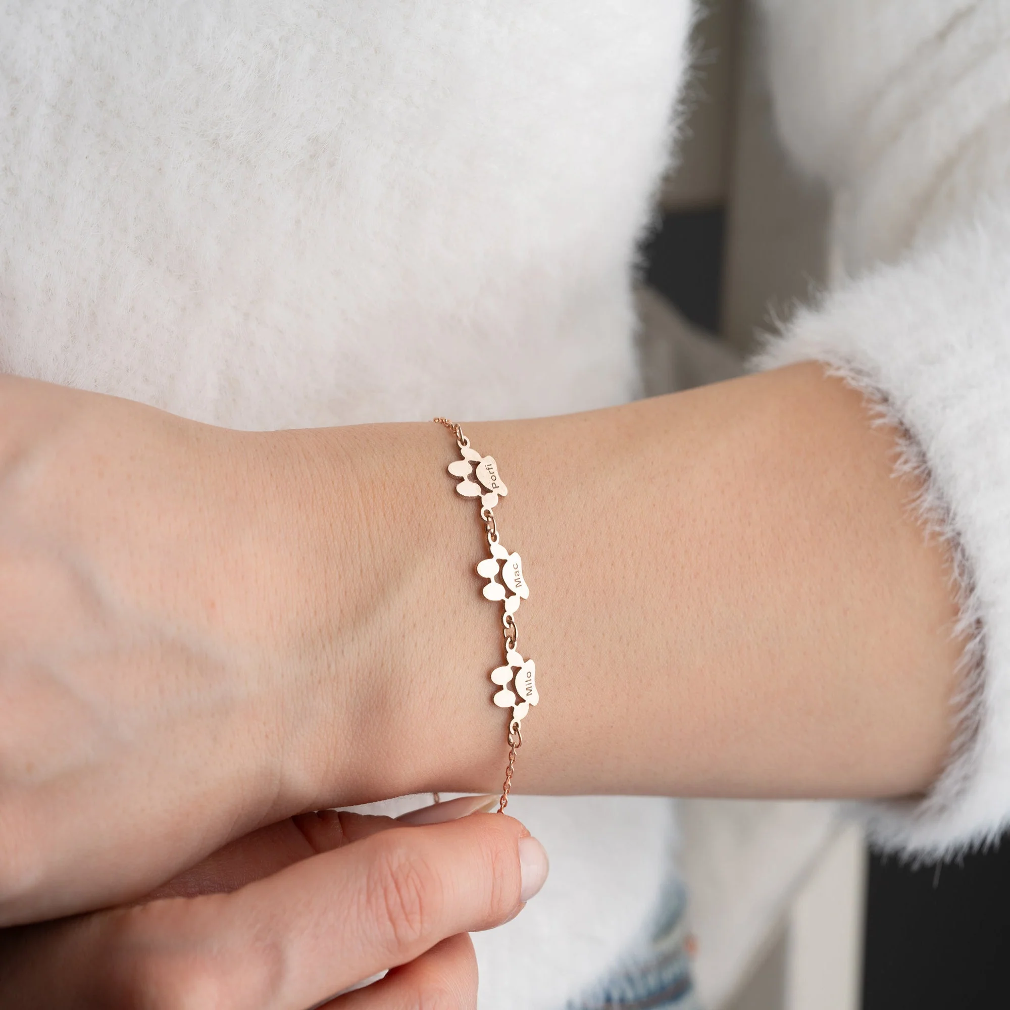 Personalized Gift For Pet Lovers Paw Bracelet - Image 5