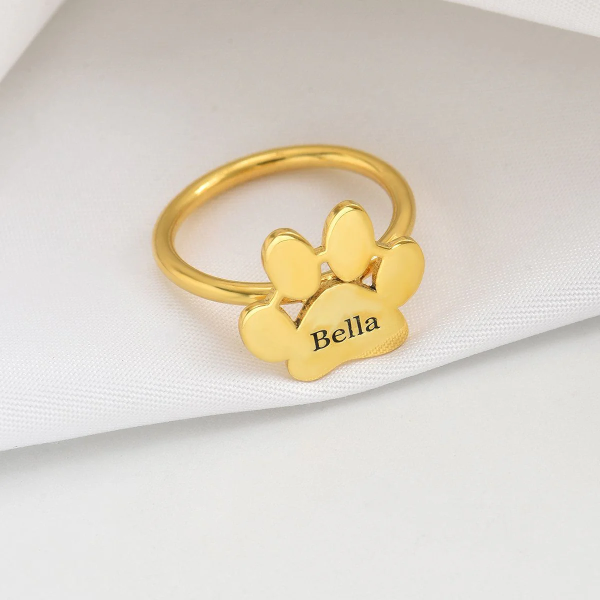 Personalized Gift For Pet Lovers Paw Print Ring - Image 10