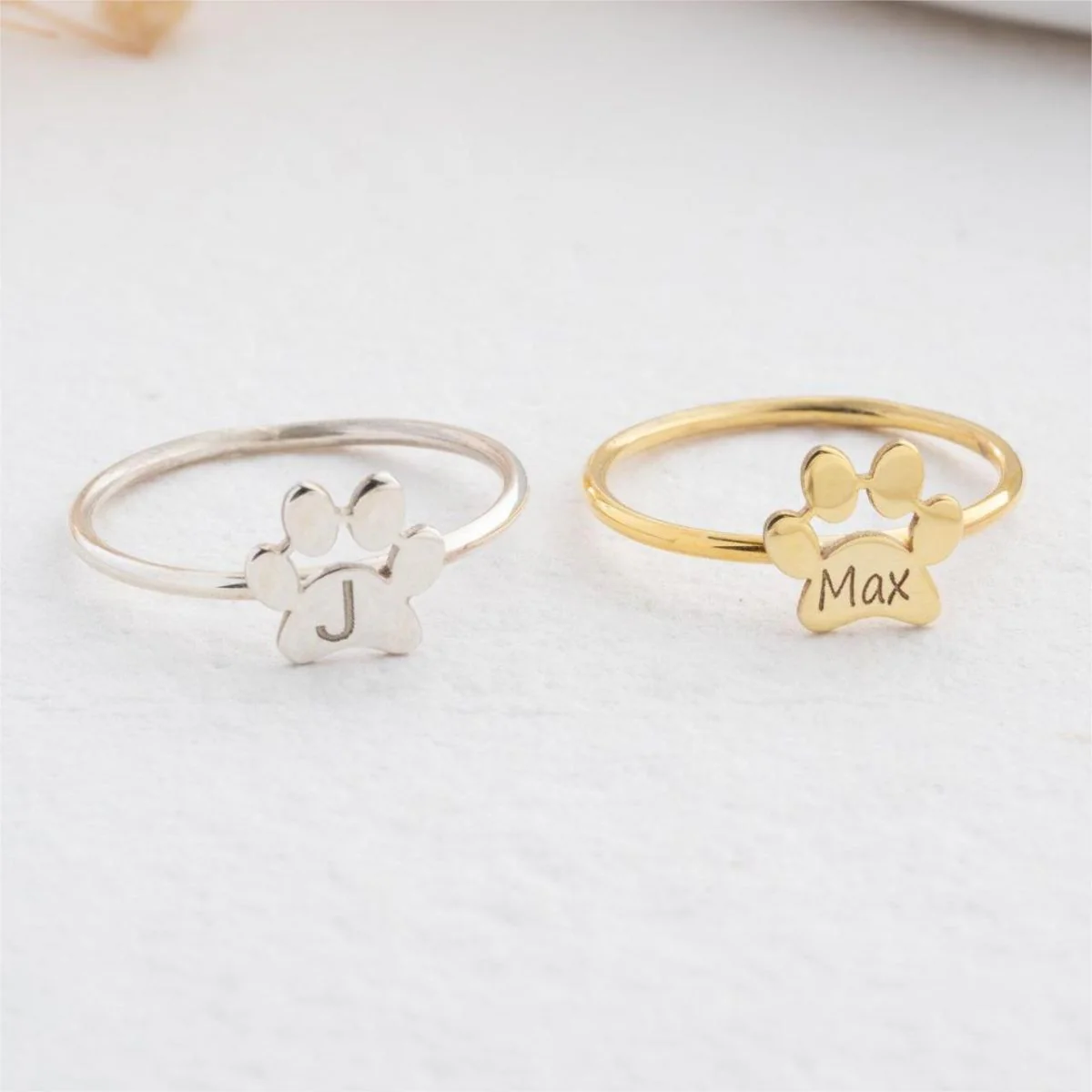 Personalized Gift For Pet Lovers Paw Print Ring - Image 14