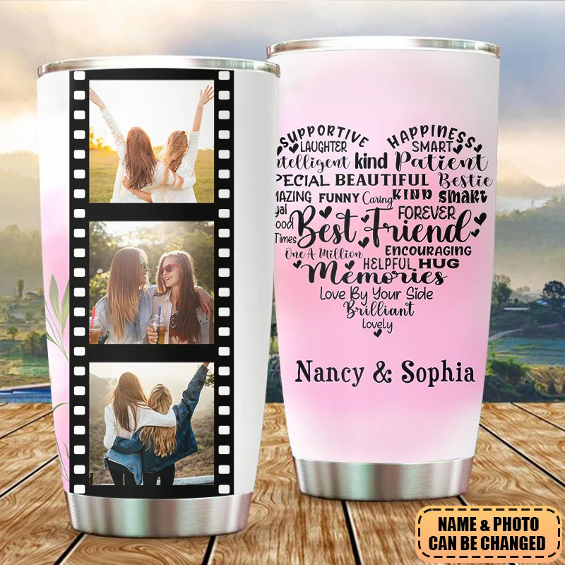 Personalized Gift for Sister - Personalized Photo Tumbler, Gift For Bestie - Image 2