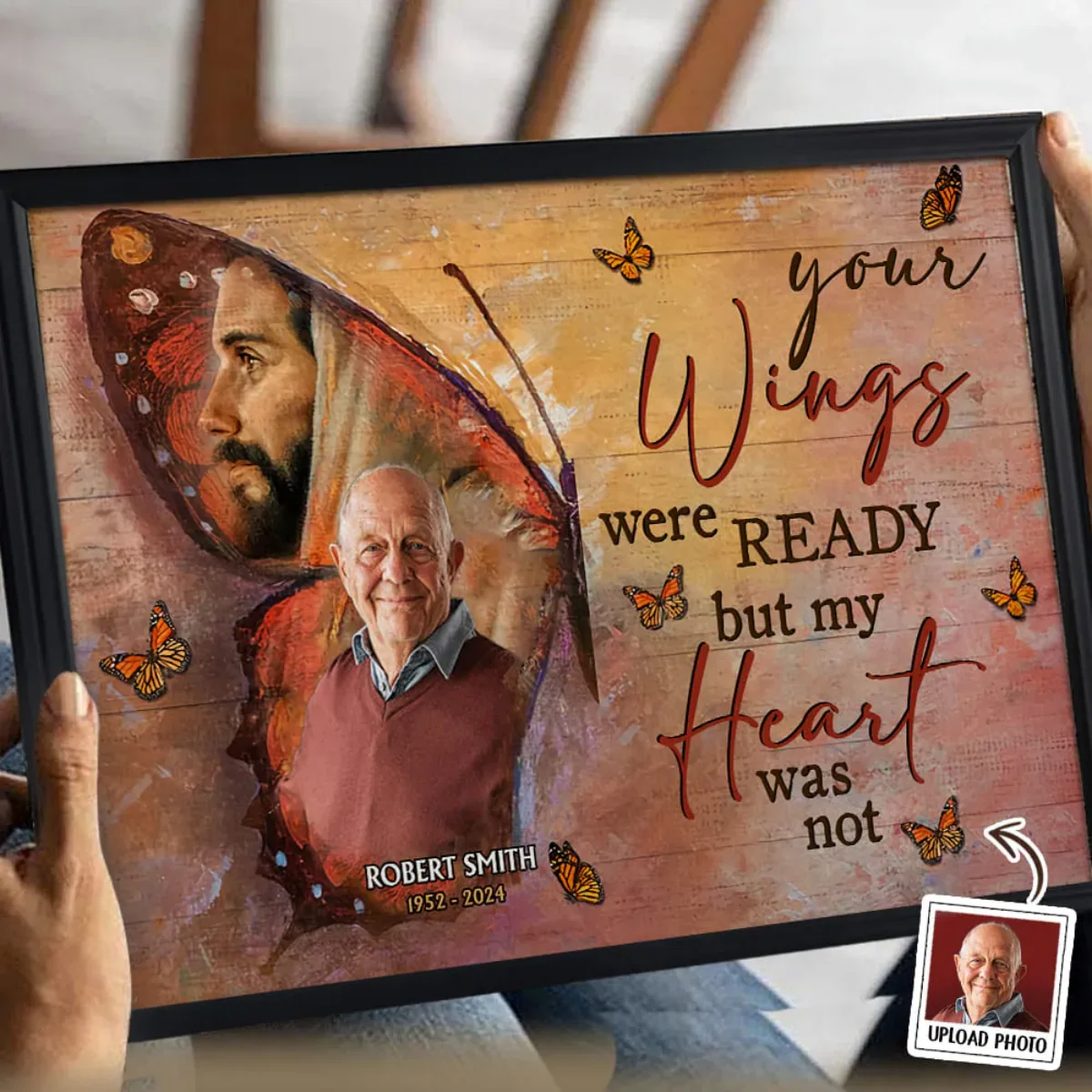 Personalized Gift Memorial Your Wings Were Ready Poster - Image 6