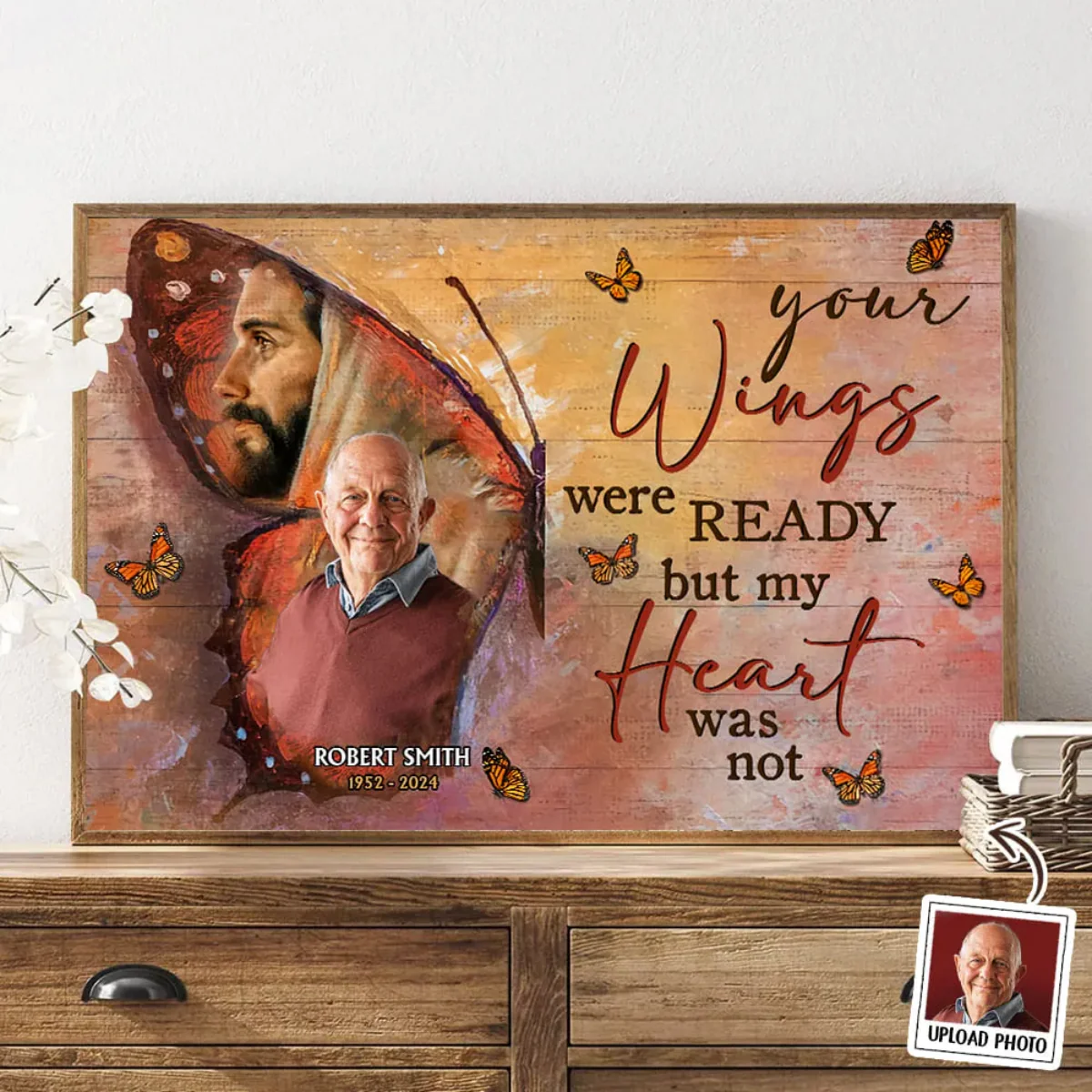 Personalized Gift Memorial Your Wings Were Ready Poster - Image 7