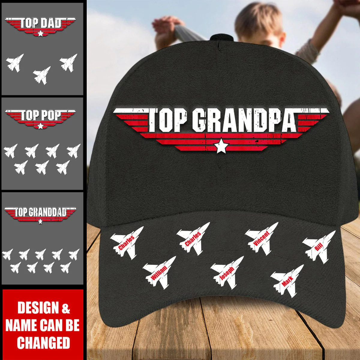 Personalized Gift Top Grandpa Cap - Image 3