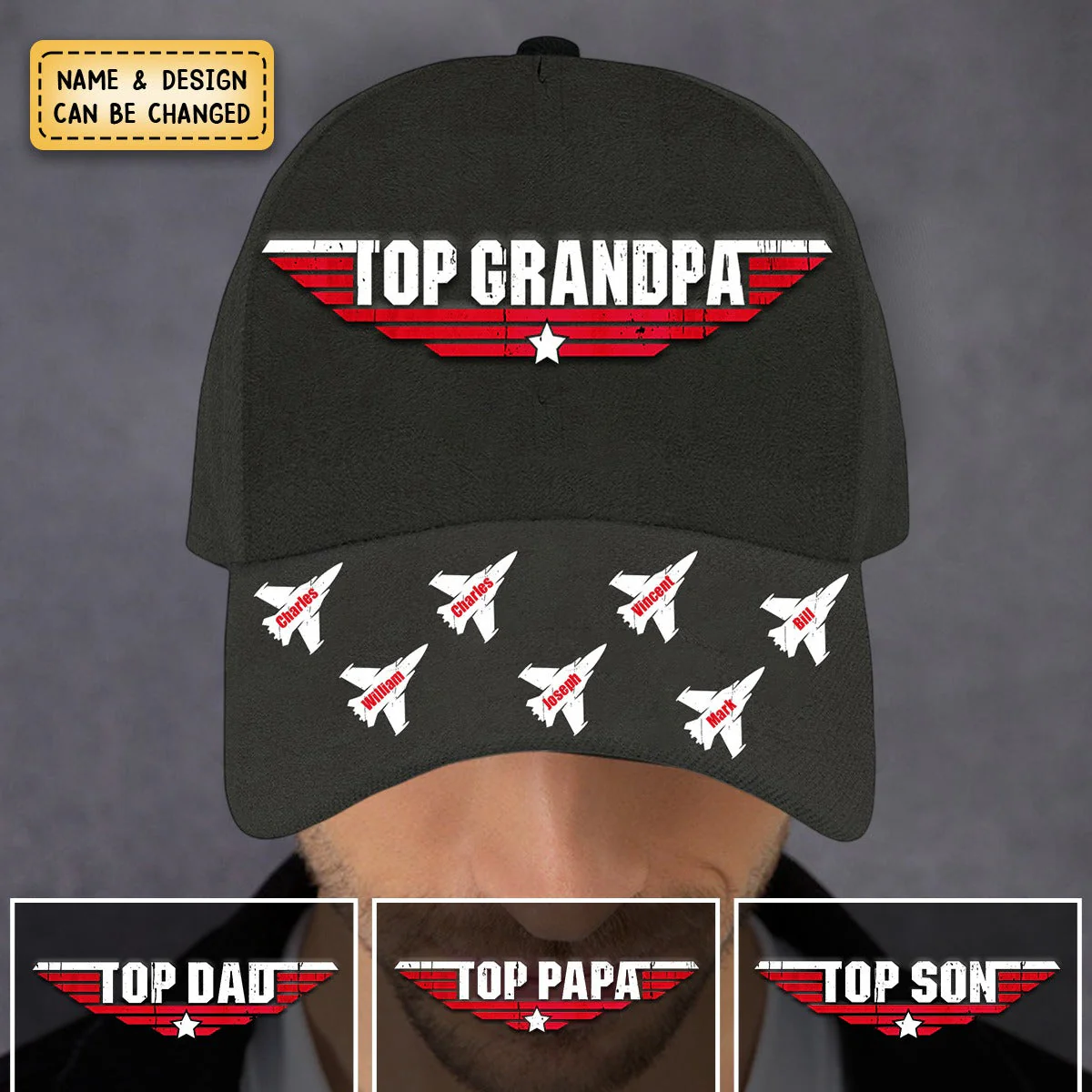 Personalized Gift Top Grandpa Cap - Image 5